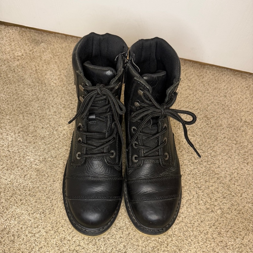 Harley-Davidson Marconi Black Leather Lace-Up Motorcycle Boots - Picture 5 of 12